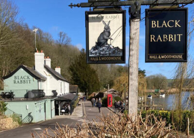 The Black Rabbit is one of the country pubs we visit on our guided walks